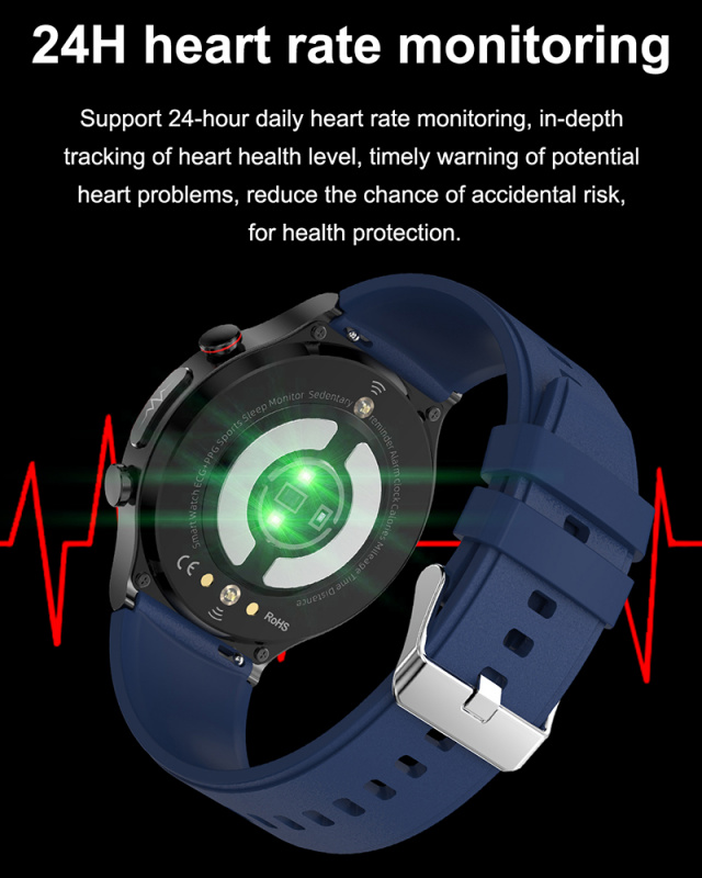 健康手錶2022 New ECG+PPG Smart Watch Men Sangao Laser Health Heart Rate Blood Pressure Fitness Sports Watches