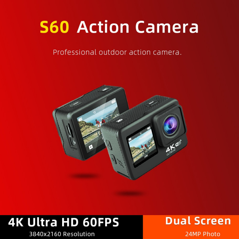 運動相機Waywalkers 4K FHD 60fps 運動相機 24MP 2.0 英寸屏幕 LCD EIS 視頻拍攝 30m 防水 Pro Sports Cam Go