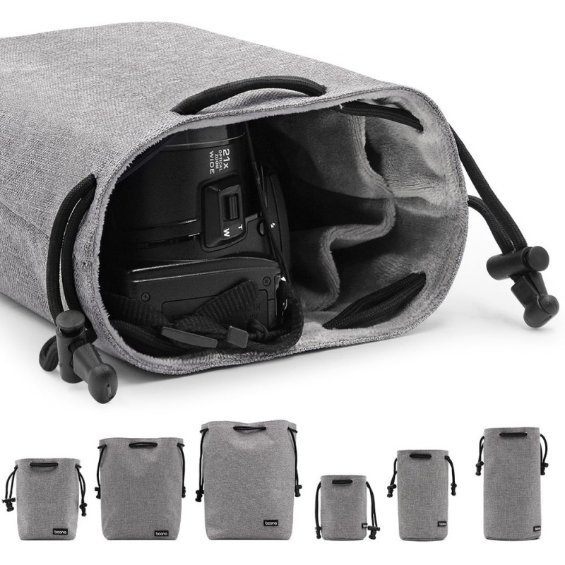 相機包BOONA 相機包背包鏡頭包拉繩袋抓絨防水相機包保護單反尼康佳能索尼賓得