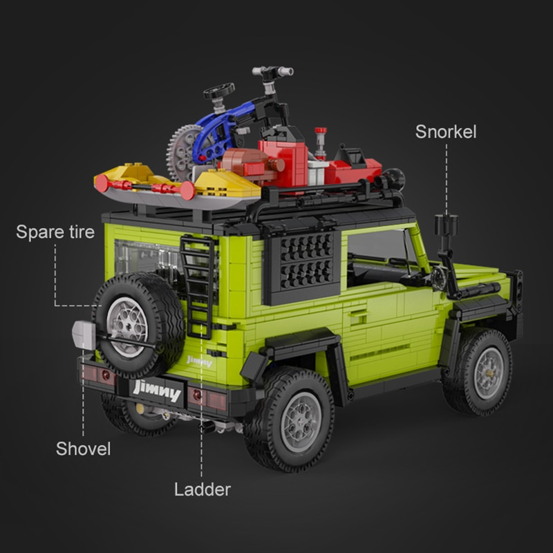 玩具車Cada App 遥控越野旅行车赛车自行车积木城市 SUV 兼容遥控汽车积木玩具男孩礼物