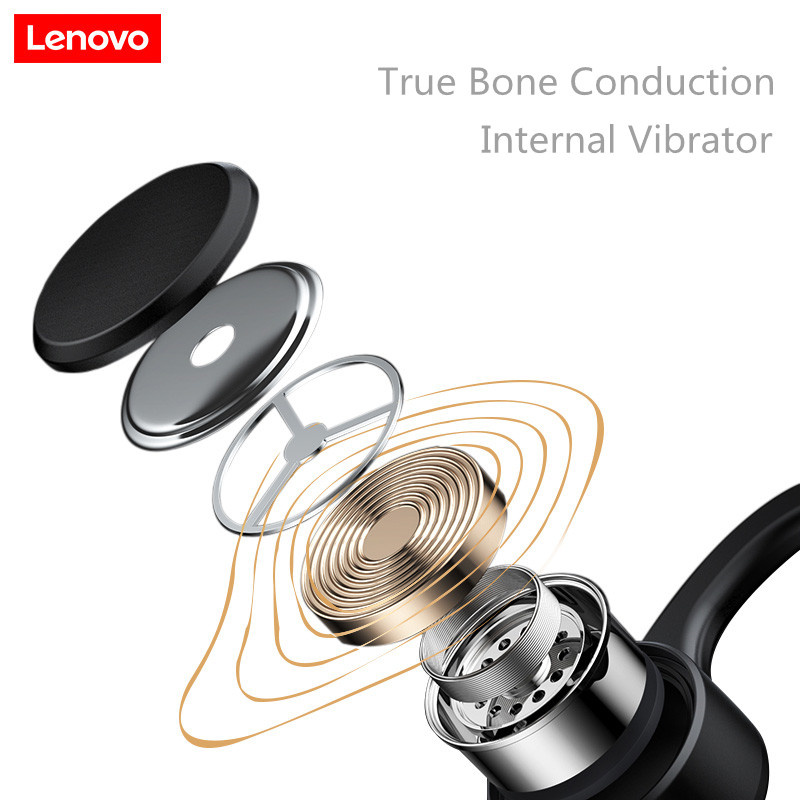 骨傳導耳機Lenovo X4 Bone Conduction Bluetooth Headphone Sports Earphone Waterproof Wireless Headset with Mic Ear-hook TWS Bass Hifi Stereo
