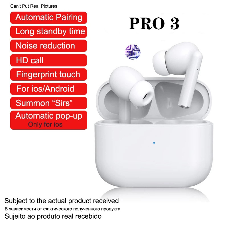 腦後耳機Pro 3 TWS 无线耳机蓝牙耳机触摸耳塞运动免提耳机带充电盒适用于小米 iPhone