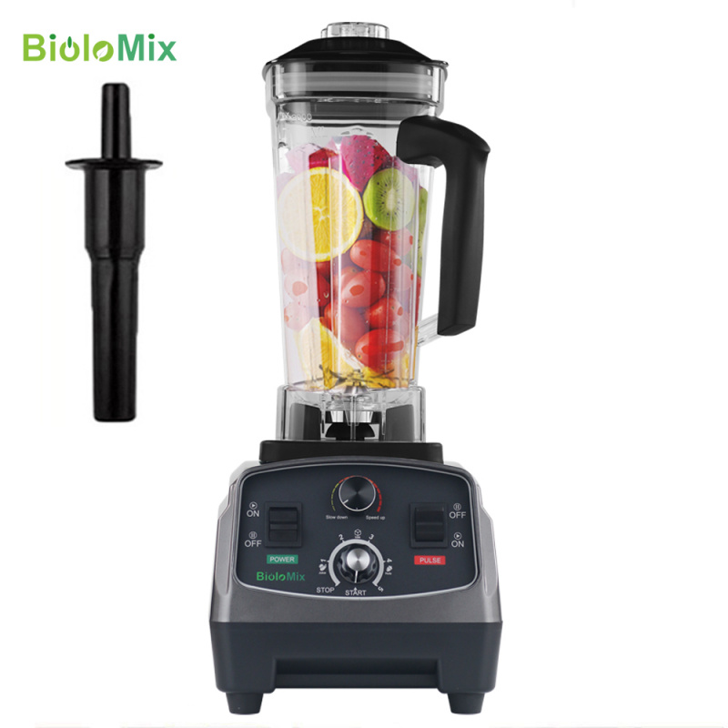 調音臺BioloMix 3HP 2200W 重型商业级计时器搅拌机搅拌机榨汁机水果食品加工机冰沙冰沙不含 BPA 2L 罐