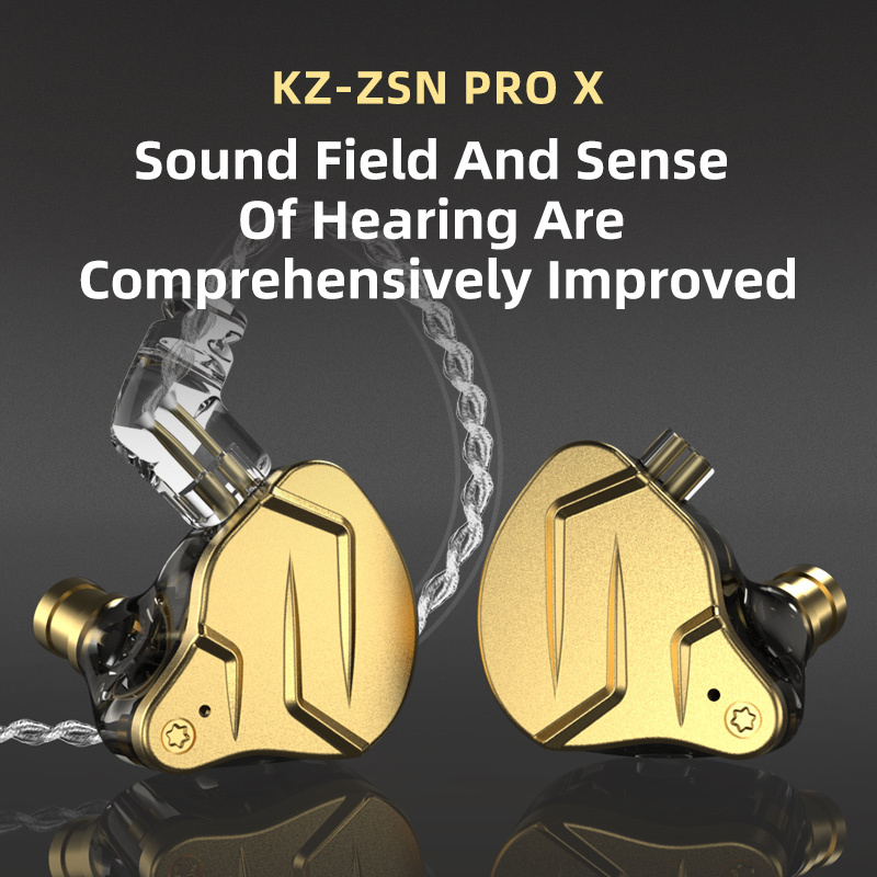 掛耳耳機KZ ZSN Pro X入耳式耳机混合技术1BA+1DD HIFI低音金属耳塞运动降噪耳机监听
