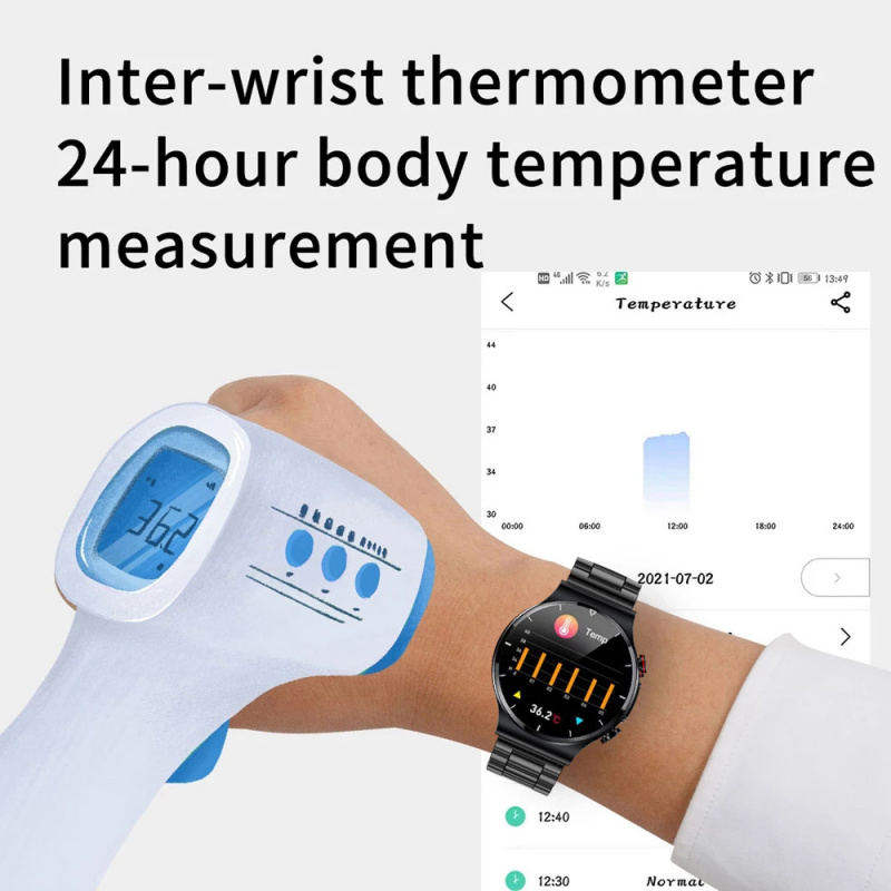健康手錶LIGE 2022 ECG+PPG Smart Watch Men Heart Rate Blood Pressure Watch Health Fitness Tracker IP68 Waterproof Smartwatch For Xiaomi