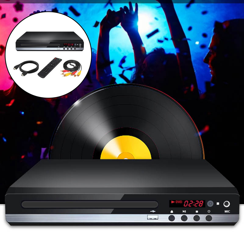 影碟機DVD Player Region Free UHD 1080P Compact CD Player for Home DVD CD VCD Discs Player EU