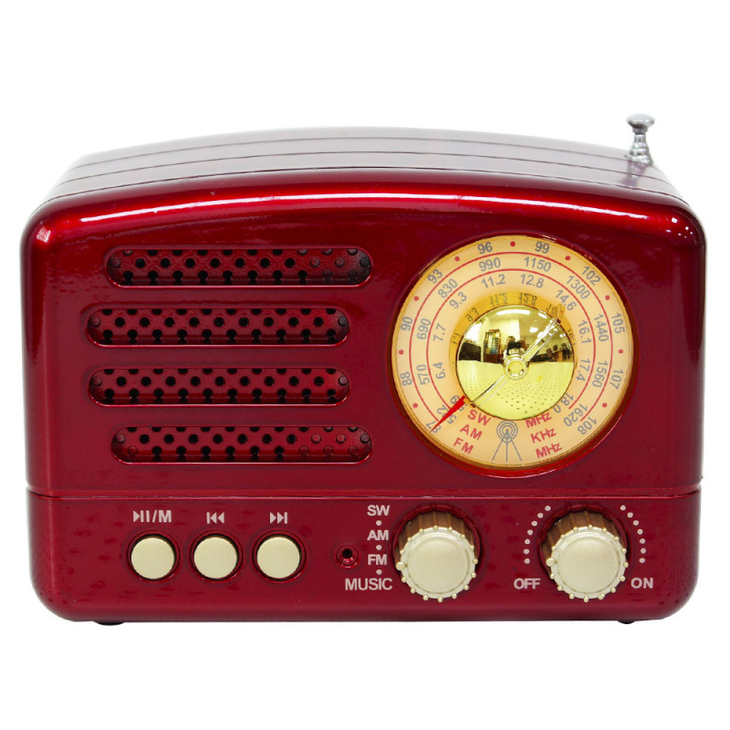 收音機蓝牙便携式收音机便携式 BT 扬声器复古收音机老式收音机支持 FM USB 小型 M-160BT