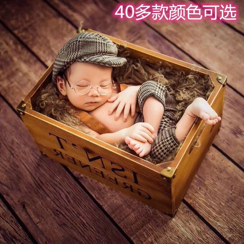 攝影服裝新生兒攝影道具Papasan椅子服裝拍照嬰兒嬰兒服帽子吊帶雷達椅影樓拍攝配件