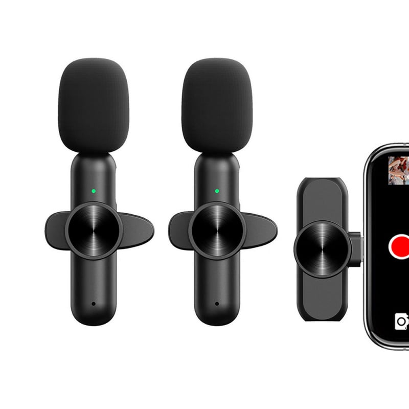 話筒Y30 无线领夹式麦克风便携式音频视频录制迷你麦克风适用于 iPhone Android 直播游戏麦克风