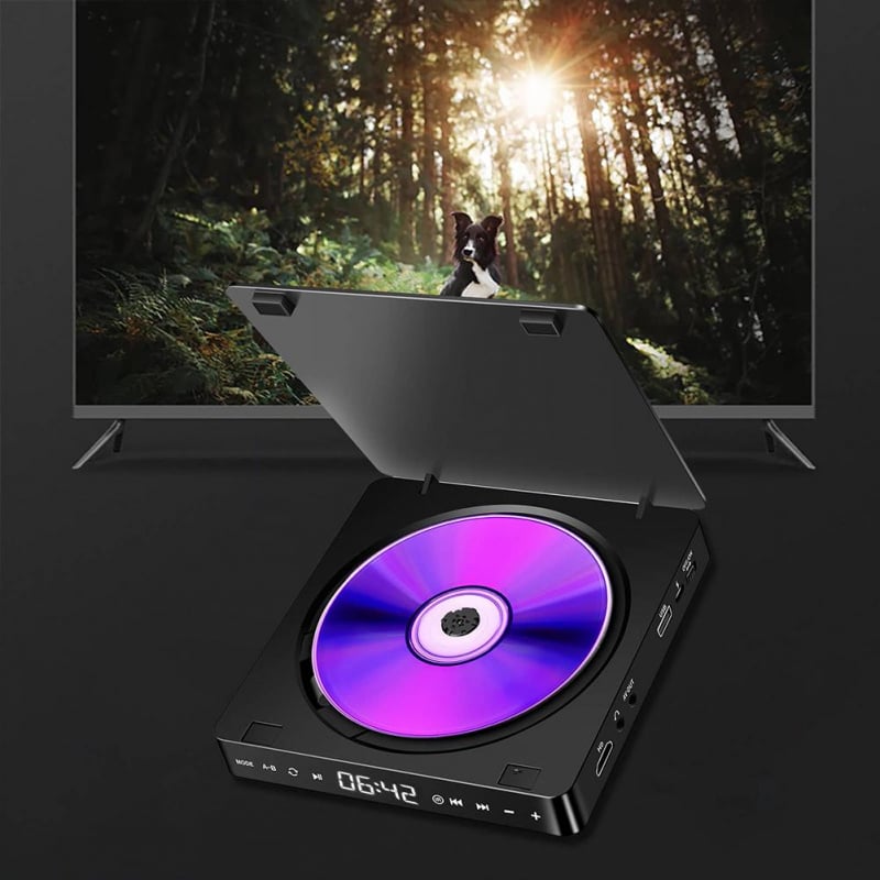 影碟機1 pcs Home DVD VCD HD Video Player Hi-fi Stereo Speakers Children's Mini CD Player for Audio Playback Portable Mini Cd Player