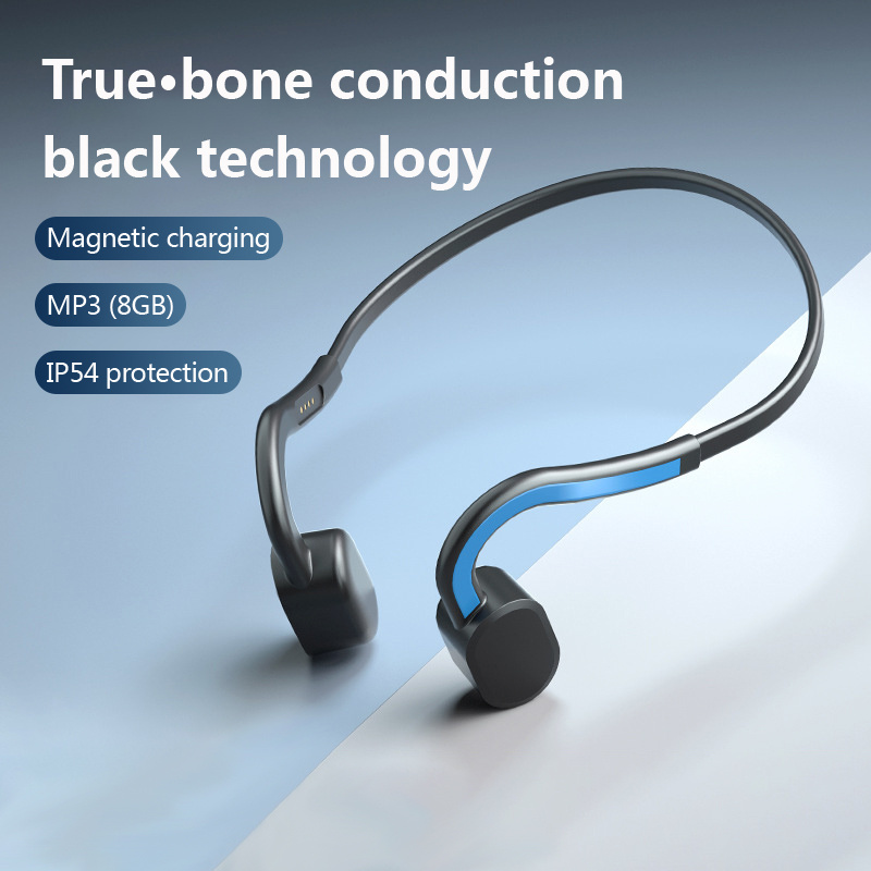 骨傳導耳機HT2骨传导耳机IP54防水无线运动耳机蓝牙免提MP3带8G内存跑步耳机