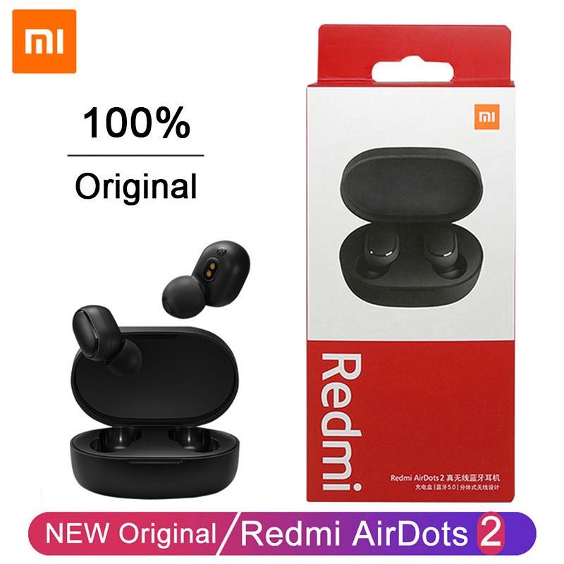 耳機全新小米 Redmi Airdots 2 TWS 无线耳机蓝牙耳机 Fone 带麦克风原装 Redmi Airdots 2 无线耳机