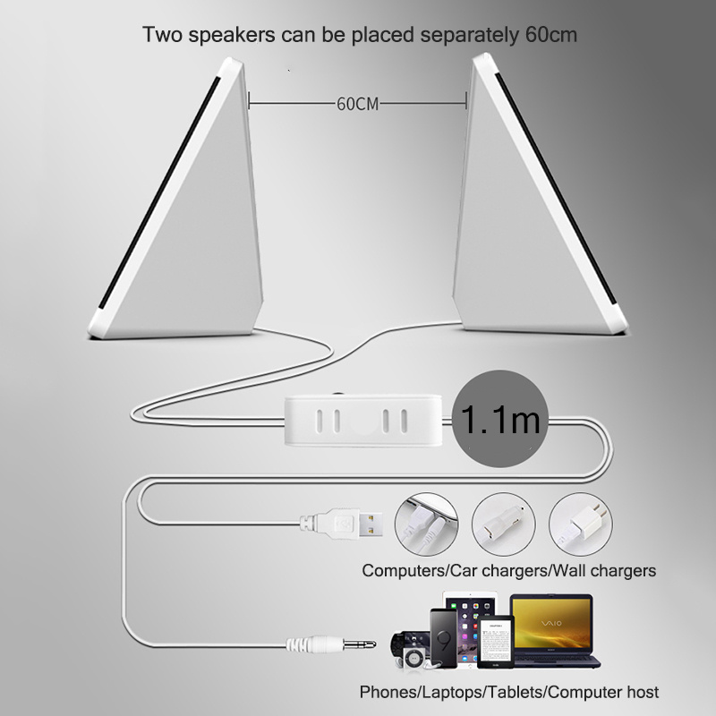 有綫音箱USB 有线电脑扬声器仰角喇叭适用于笔记本电脑台式机电话音频扬声器多媒体扬声器