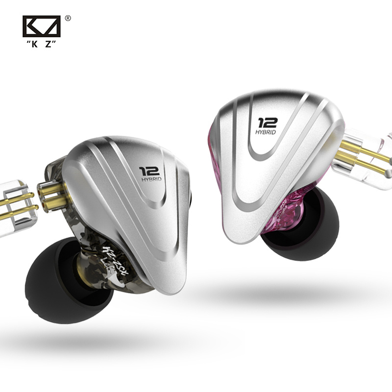 掛耳耳機KZ ZSX 终结者金属入耳式耳机 12 单元混合 5BA+1DD HIFI 低音耳塞耳机降噪耳机监听