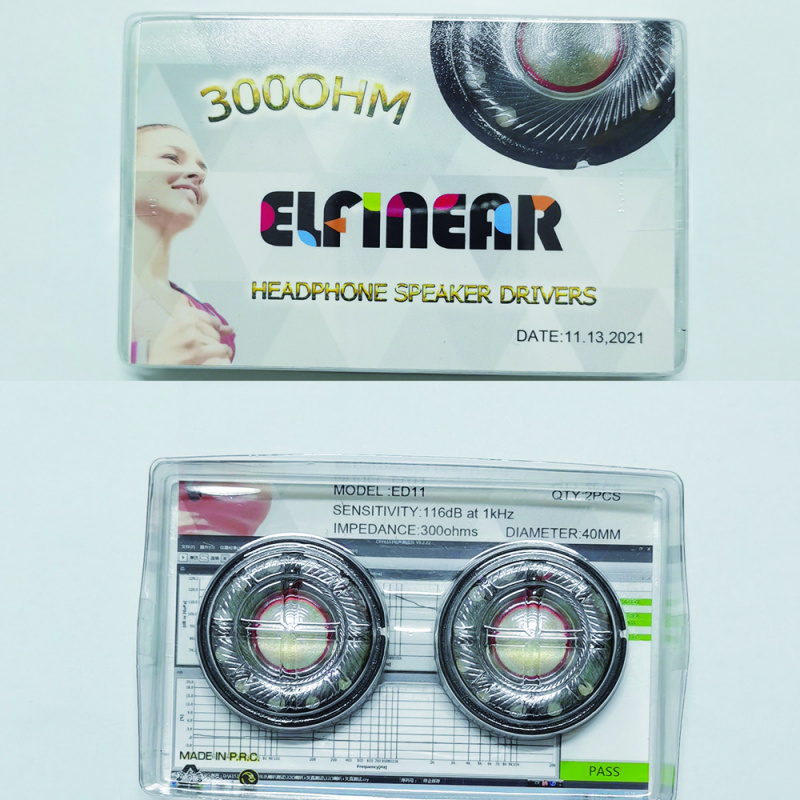 腦後耳機ELFINEAR 1Pair  2Pcs 300ohm 40MM 石墨烯振膜耳机扬声器单元
