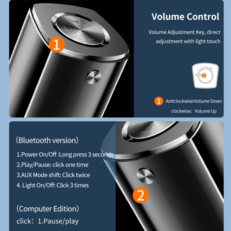 電腦喇叭USB 蓝牙音箱 2021 新款有线电脑音箱低音立体声强大的音乐播放器低音炮适用于 PC 笔记本电脑便携式扬声器