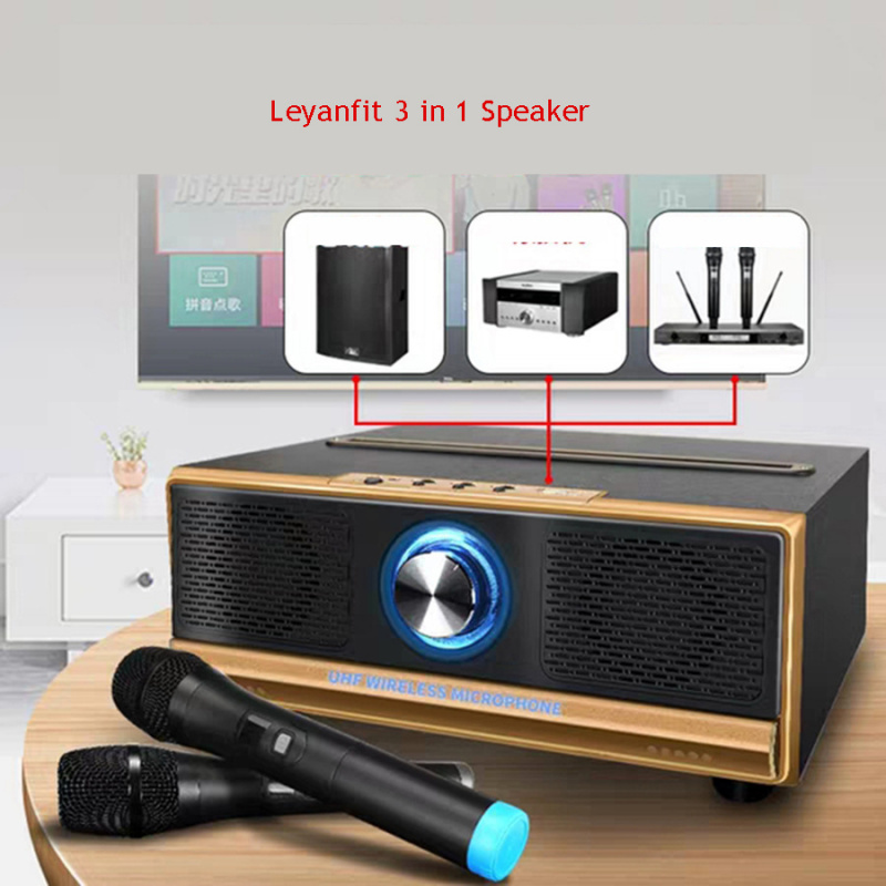 重低音喇叭Home KTV karaoke Speaker Bluetooth-compatible Sound Box With 2PCS Microphone Free Music Box Portable Subwoofer Edifier Airpulse