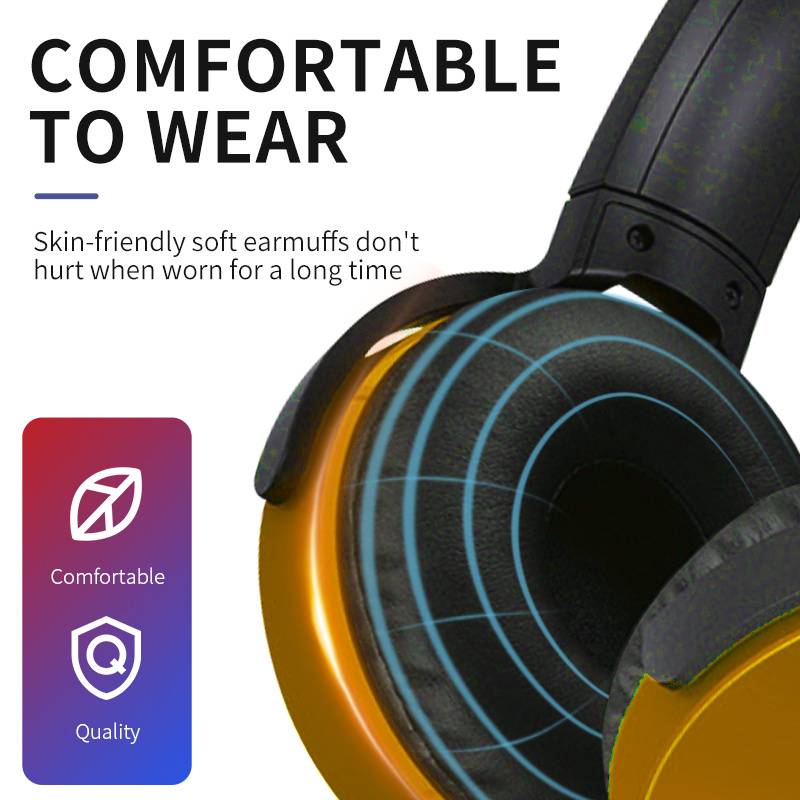 腦後耳機PUJIMAX 新款 3.5 毫米有线头戴式耳机带麦克风支持语音通话华为三星 iPad 电脑的高品质低音
