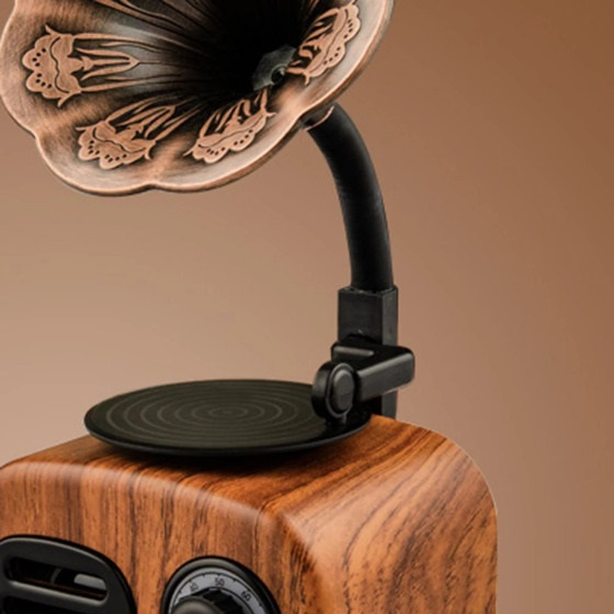 木製音箱复古木质便携迷你蓝牙音箱无线扩音器户外TF FM
