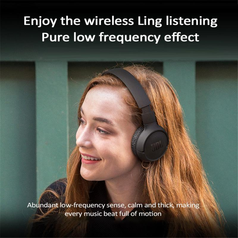 低音炮JBL T510BT Wireless Bluetooth Headphone Original Deep Bass Sound Sports Game Headset With Mic Noise Reduction Fo