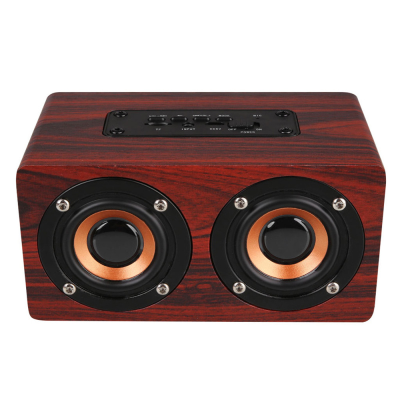 木製音箱10w 输出复古木质无线蓝牙扬声器迷你 3d 双扬声器 USB Mp3 播放器 Caixa De Som Altavoz 智能配件