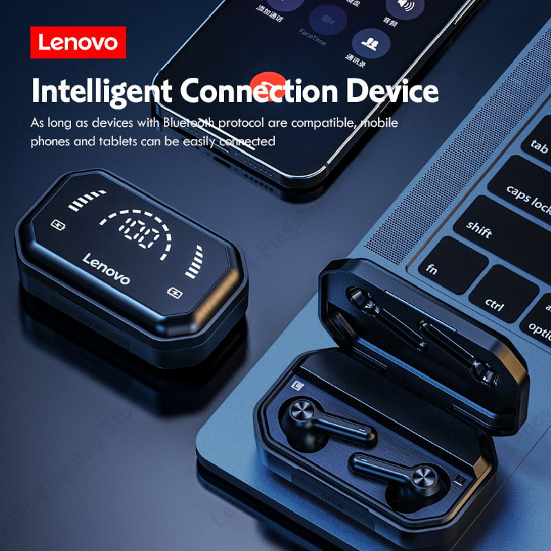 耳機Lenovo LP3 PRO TWS Bluetooth 5.0 Headphone 1200mAh Large Capacity Battery Wireless Earphone HIFI Music Headset with Display