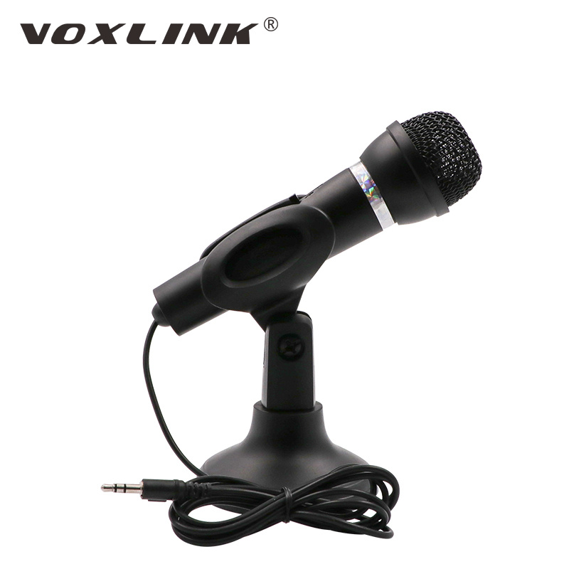 話筒VOXLINK Microphone 3.5mm Home Stereo MIC Desktop Stand for PC YouTube Video Skype Chatting Gaming Podcast Recordi