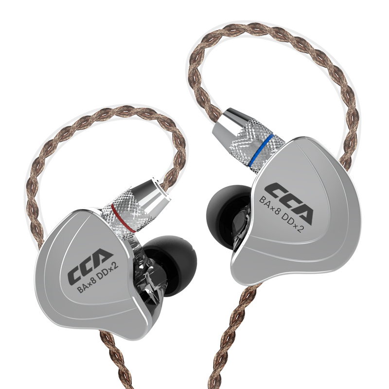 掛耳耳機CCA C10 4BA+1DD 混合入耳式耳機高保真跑步運動耳機10個驅動單元DJ耳機降噪