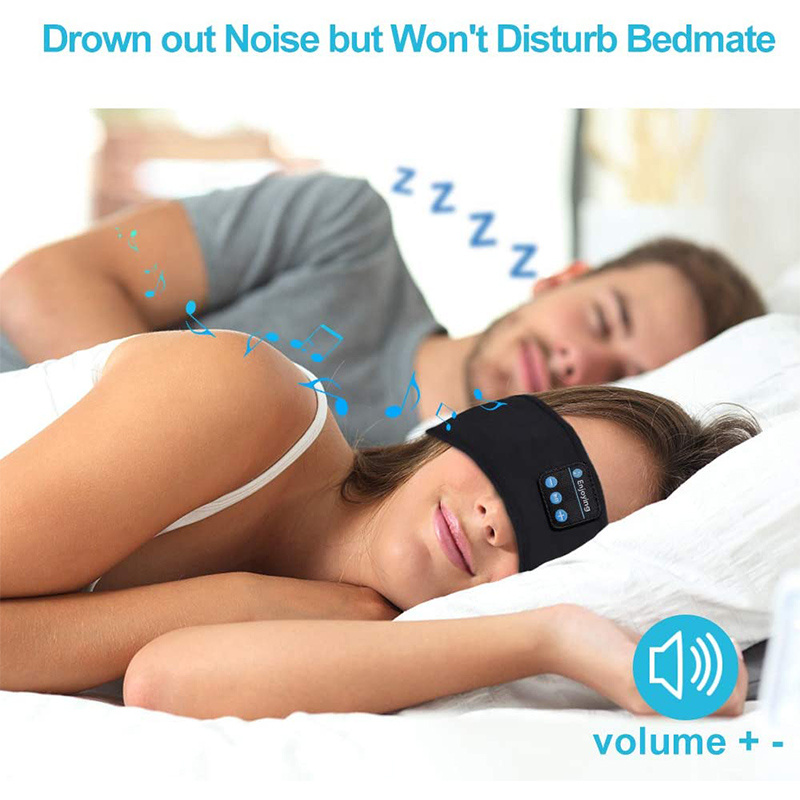掛耳耳機藍牙耳機運動睡眠頭帶薄軟彈性舒適無線耳機音樂眼罩用於側睡