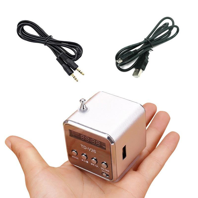 收音機带 Micro SD   USB   TF 蓝牙接收器的便携式 FM 收音机 MP3 音乐播放器 内置 LINE IN 音频接口 扬声器 LCD 立体声