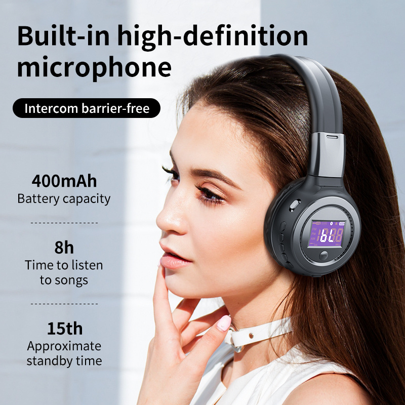 領夾耳機ZEALOT B570 Wireless Headphones fm Radio Over Ear Bluetooth Stereo Earphone Headset for Computer Phone,Support TF card,AUX