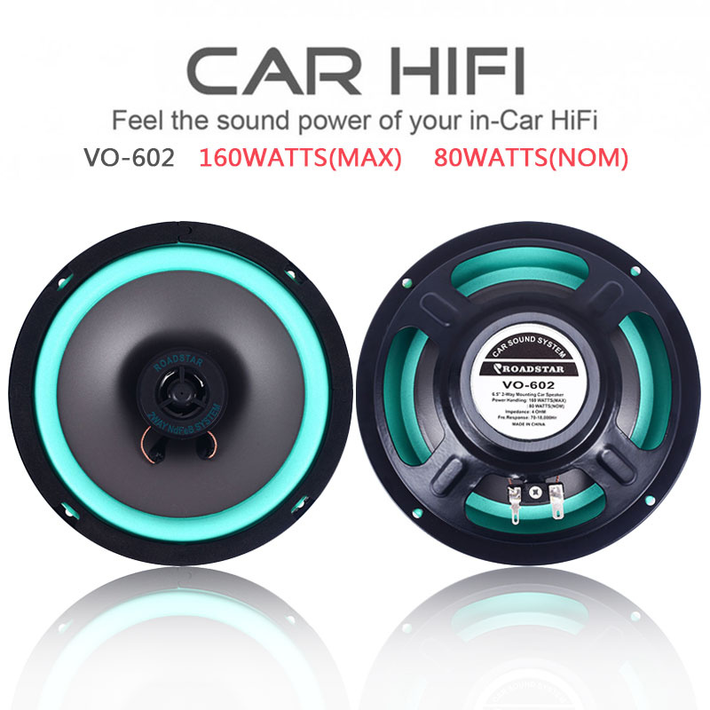 重低音喇叭6.5 英寸 4 歐姆 80W 汽車音響同軸揚聲器車門汽車音響音樂立體聲低音炮汽車音響 HiFI 揚聲器喇叭