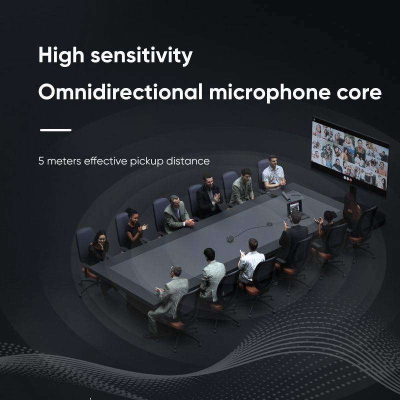 電腦喇叭Desktop USB Conference Speakerphone BT Microphone 360° Omnidirectional Condenser Computer Mic Mute Volume Function w
