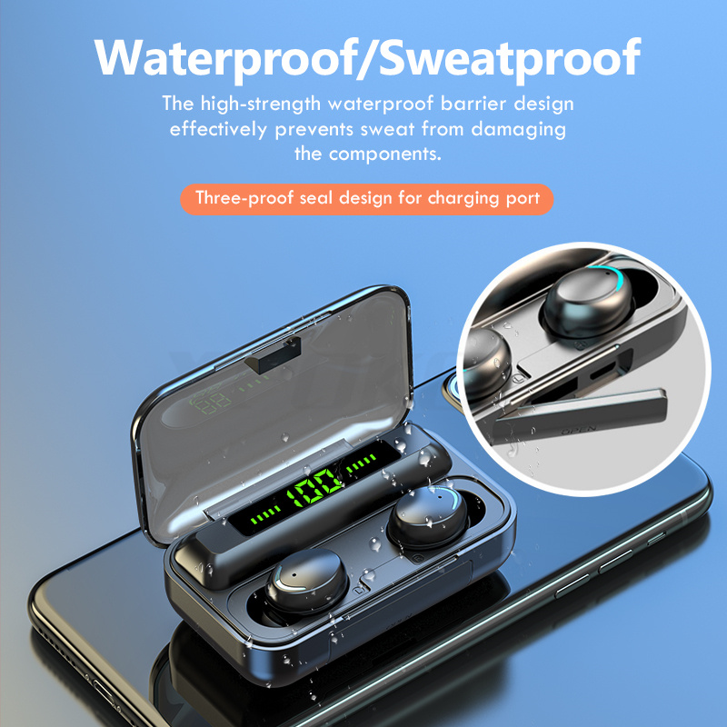 耳機Bluetooth Wireless Headphones with Mic Sports Waterproof TWS Bluetooth Earphones Touch Control Wireless Headsets Earbud