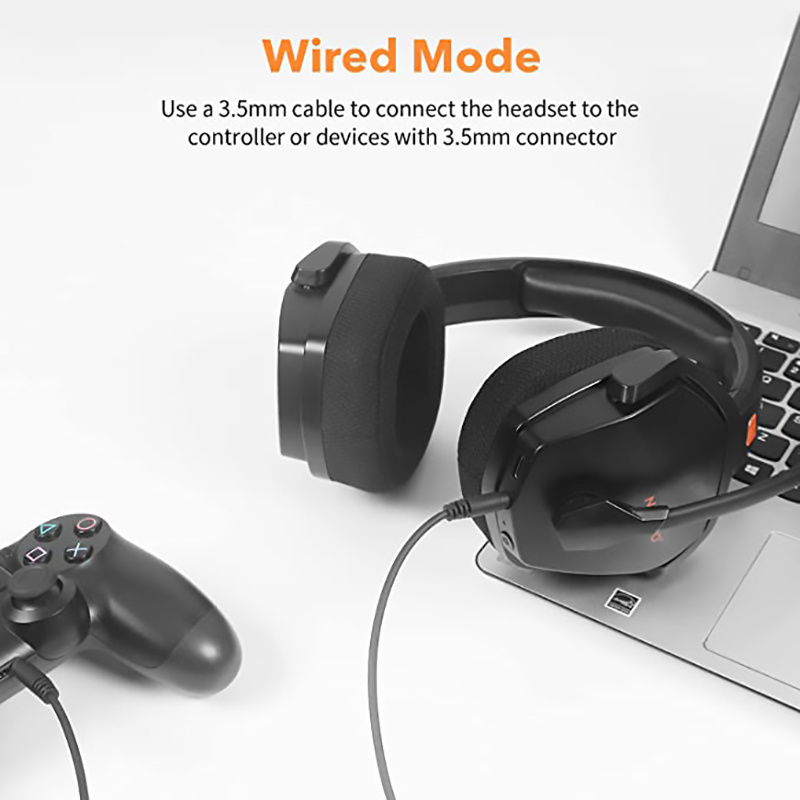 掛耳耳機NUBWO G06 2.4GHz Wireless headphone Bluetooth earphone 3.5mm Wired Gaming headset Noise Reduction with Mic for PS5 PC Phone