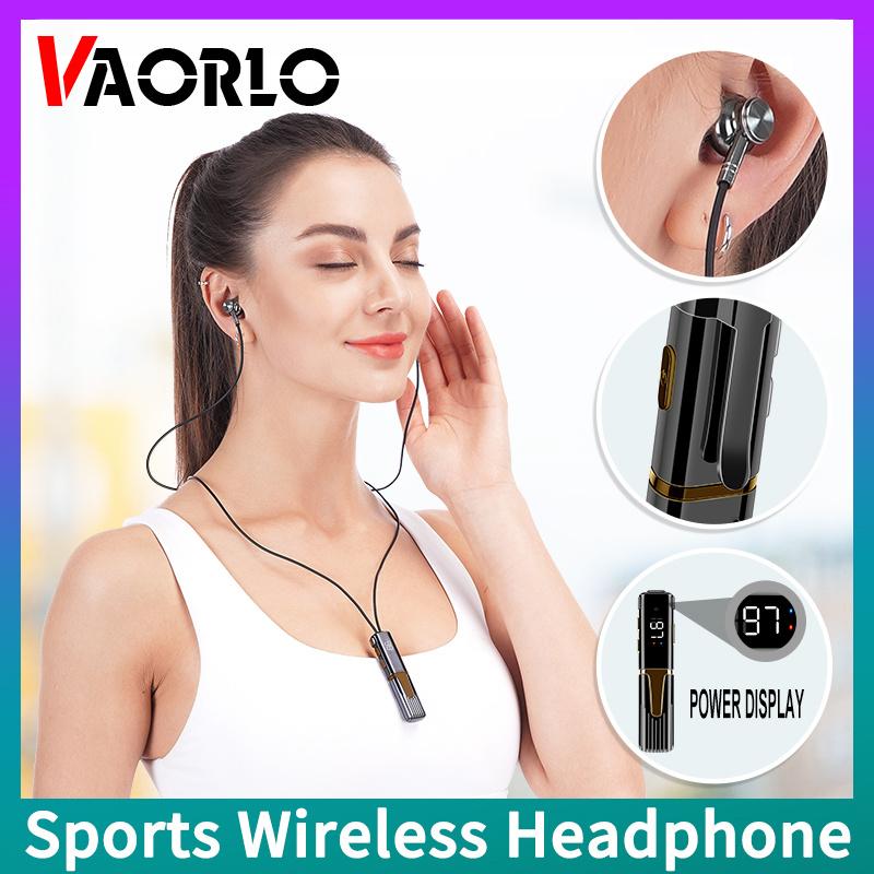 領夾耳機運動無線耳機 LED 電量顯示，可更換電池，智能降噪，磁性，領夾式，藍牙 5.2 耳機