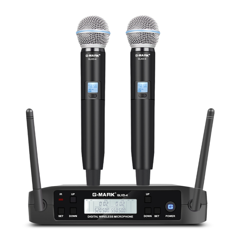 話筒Microphone Wireless G-MARK GLXD4 Professional UHF System SM58 Handheld Mic For Stage Speech Wedding Show Band Home Pa