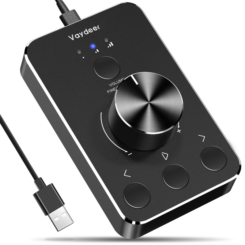 電腦喇叭音量控制旋鈕 USB 電腦音箱控制器 一鍵靜音功能和 3 種音量控制模式 音頻調節
