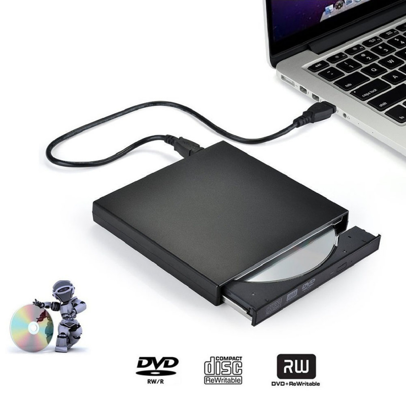 影碟機USB DVD 驅動器外置光驅 DVD ROM 播放器 CD-RW 刻​​錄機刻錄機便攜式計算機 Windows 7 8
