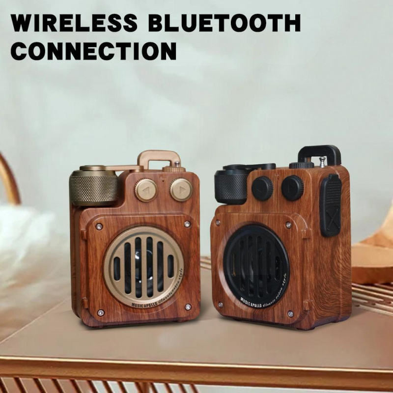 復古音箱復古無線音箱迷你便攜藍牙音箱播放器ste卡無線5.0迷你音箱音樂L9v9藍牙U V2c8