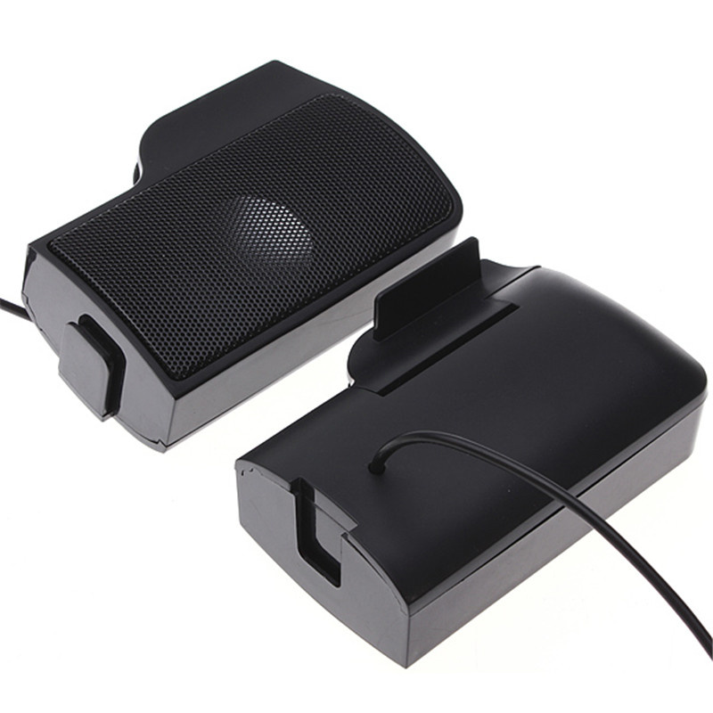 筆記本音箱1 對迷你便攜式 USB 立體聲揚聲器，適用於筆記本電腦 Mp3 手機音樂播放器 PC 皮帶夾