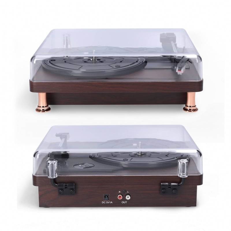 唱片機Hot Sale Newest Retro Vinyl Record Player Record Player with Dustproof Cover 33 45 78RPM Classic Nostalg