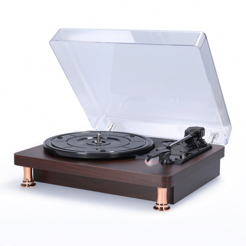 唱片機Hot Sale Newest Retro Vinyl Record Player Record Player with Dustproof Cover 33 45 78RPM Classic Nostalg