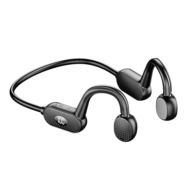 骨傳導耳機2022 Wireless Sports Earphone Bone Conduction Headset Ear Hanging Type Electric Quantity Display Button Waterproof Headphone