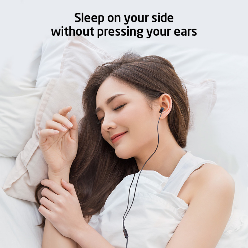 有綫耳機ESR Sleep Earphone Type-c Noise Cancelling Headphones HiFi Soft Silicone Headset In-Ear Stereo Earbuds Wired