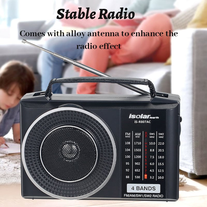 收音機便攜復古收音機藍牙音響FM AM SW1 SW2收音機音箱戶外多功能收音機老人生日禮物