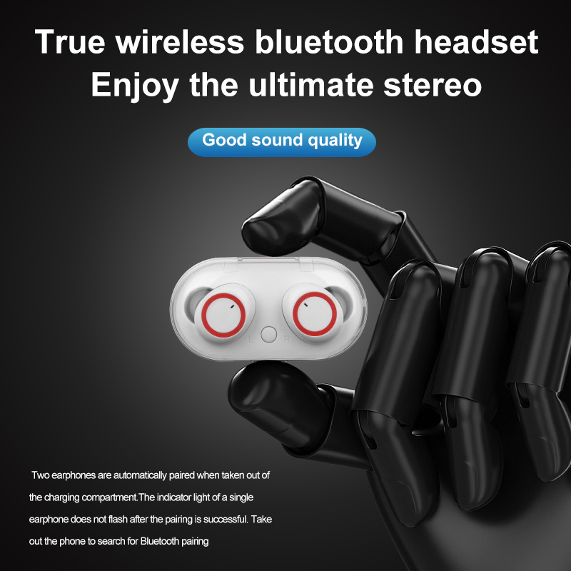 腦後耳機Y50 TWS Wireless Headphones Bluetooth 5.0 Earphone Touch Control 9D Stereo Headset Sport Waterproof Earbuds LED Display With Mic
