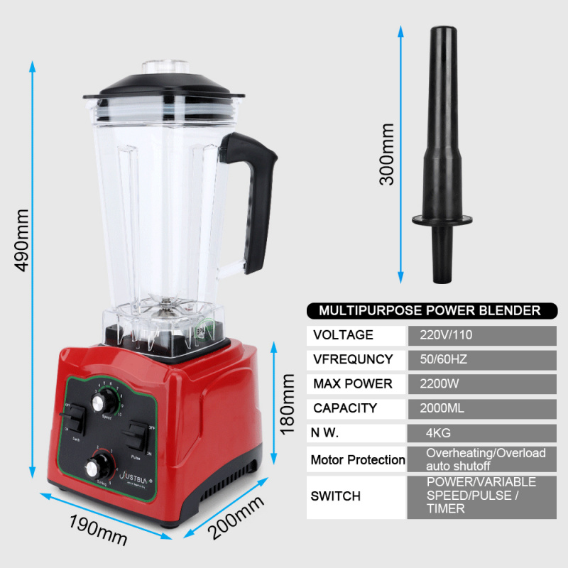 調音臺8 片 2200 瓦咖啡研磨機穀物小麥乾式商用定時器攪拌機攪拌機榨汁機食品加工機冰沙冰沙不含 BPA
