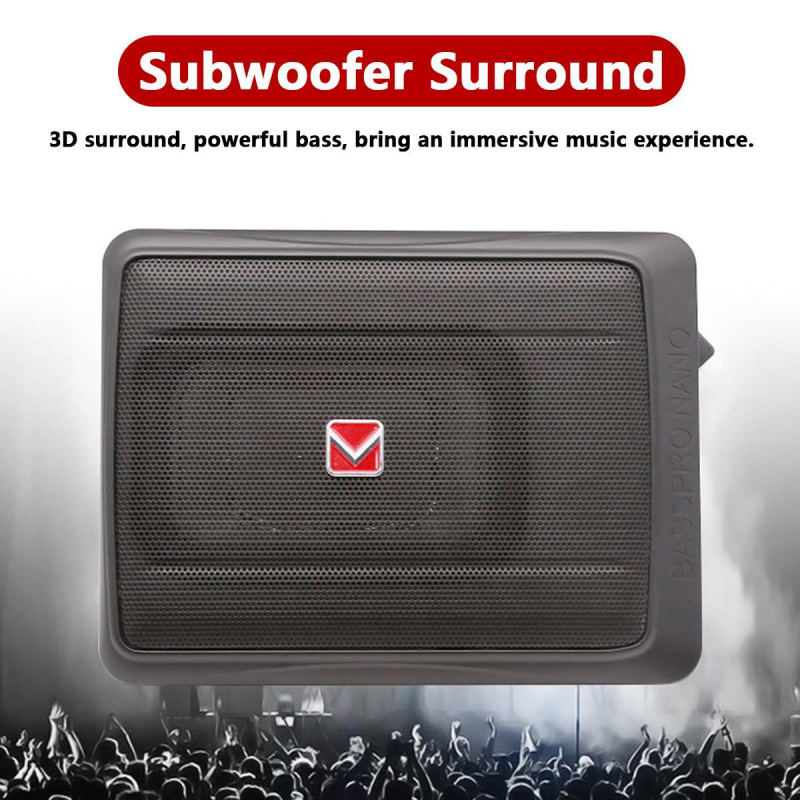 重低音喇叭800W 10inch Bluetooth Car Amplifier Subwoofer Car Audio Slim Under Seat Active Subwoofer Bass Speaker Auto Woofer Music Player