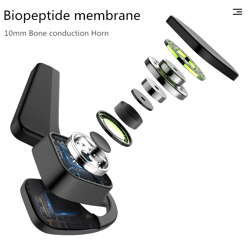 掛耳耳機AIKSWE Bone Conduction Headphones Wireless Sports Earphone Bluetooth-Compatible Headset Hands-free With Microphone For Running